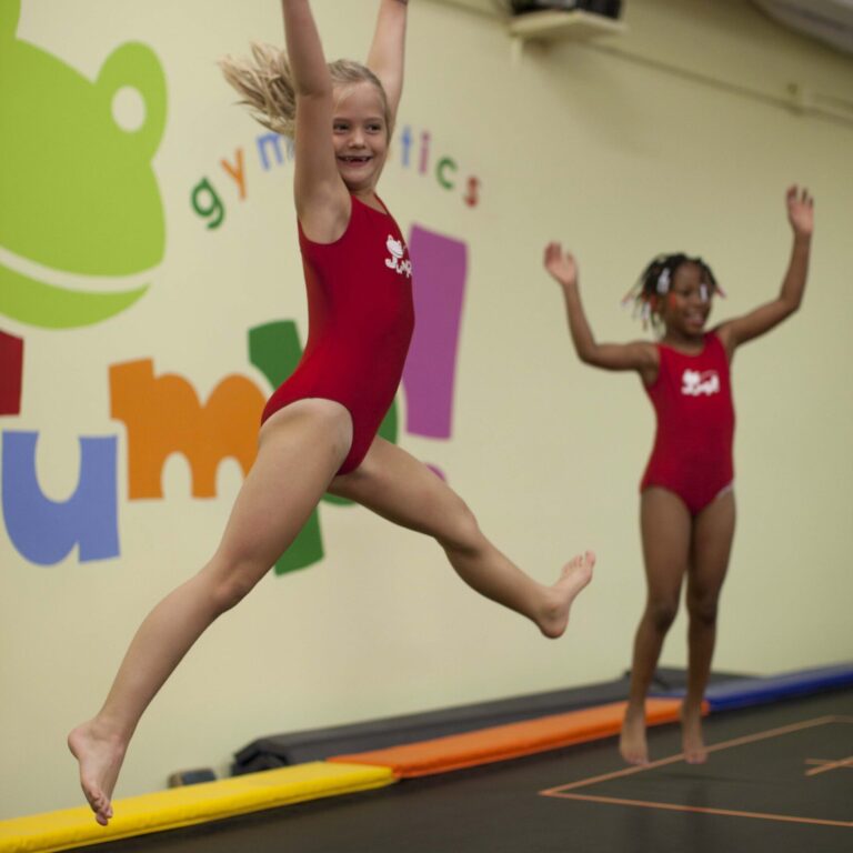 Girls Jumping on Trampoline